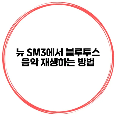 뉴 SM3에서 블루투스 음악 재생하는 방법
