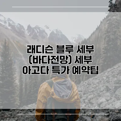 래디슨 블루 세부 (바다전망) 세부 아고다 특가 예약팁