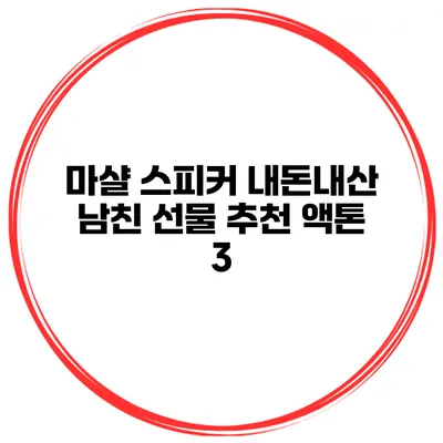 마샬 스피커 내돈내산 남친 선물 추천 액톤 3