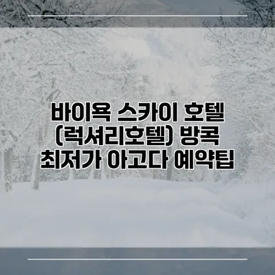 바이욕 스카이 호텔 (럭셔리호텔) 방콕 최저가 아고다 예약팁