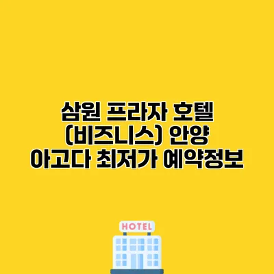 삼원 프라자 호텔 (비즈니스) 안양 아고다 최저가 예약정보