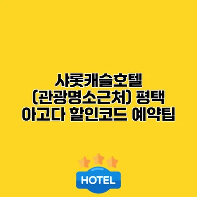 샤롯캐슬호텔 (관광명소근처) 평택 아고다 할인코드 예약팁