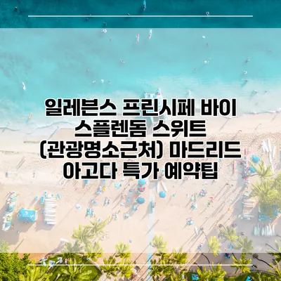 일레븐스 프린시페 바이 스플렌돔 스위트 (관광명소근처) 마드리드 아고다 특가 예약팁