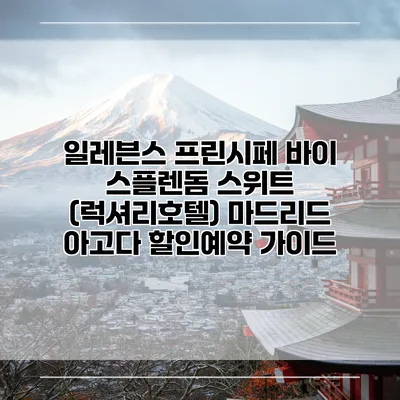 일레븐스 프린시페 바이 스플렌돔 스위트 (럭셔리호텔) 마드리드 아고다 할인예약 가이드