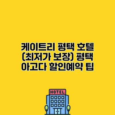 케이트리 평택 호텔 (최저가 보장) 평택 아고다 할인예약 팁
